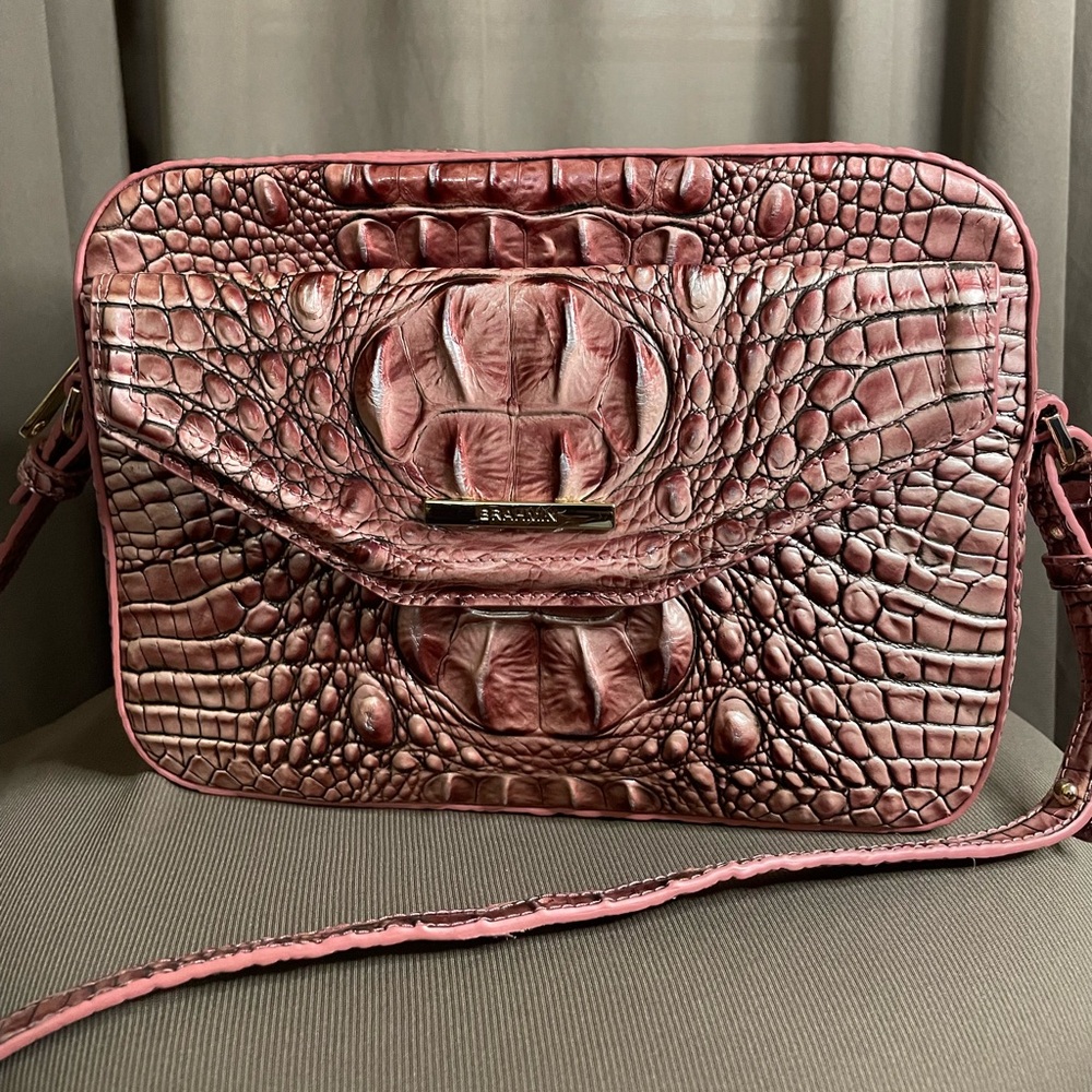 💕 Brahmin Shea Crossbody — Dusty Pink